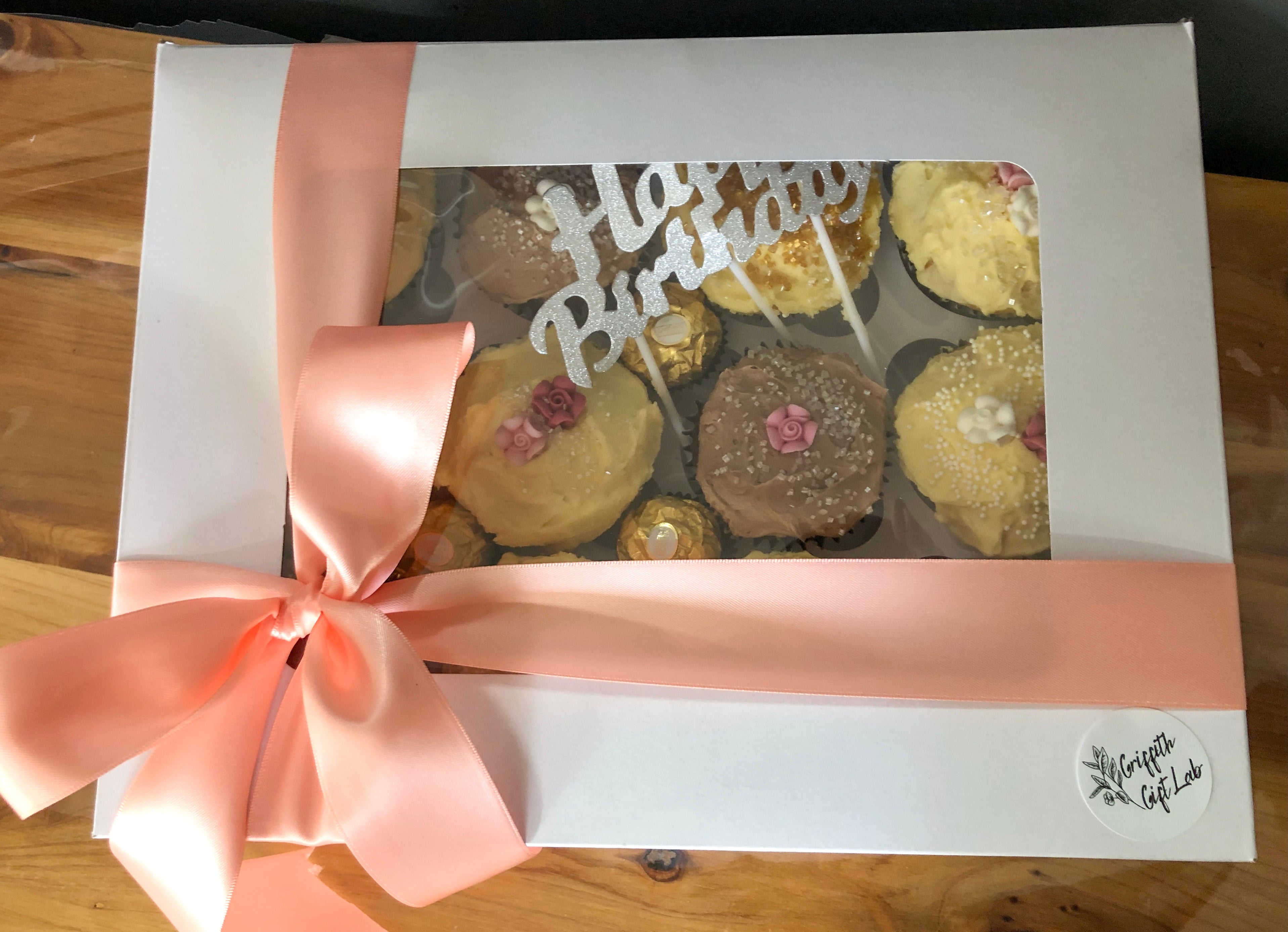 Box of 12 Birthday Cupcakes